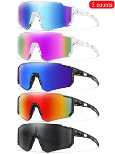 5 Pcs Fashion Sport Sunglasses Set, Uv400 Protection, Unisex Cycling Baseball Hiking Running Outdoor Sports Eyewear