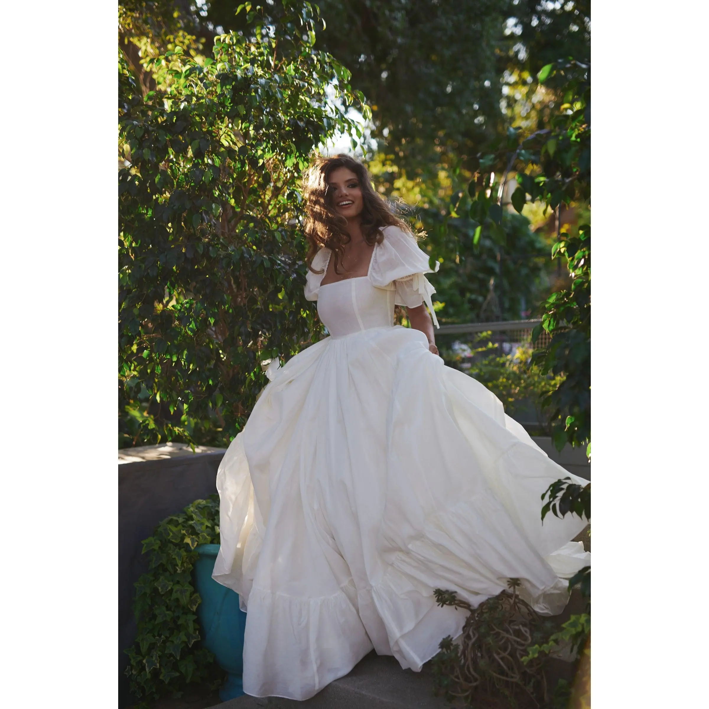 ivory lace wedding dresses vintage A-Line Ivory Lace Cap Sleeve Vintage Chiffon Wedding Gown TWA0692 main image 0