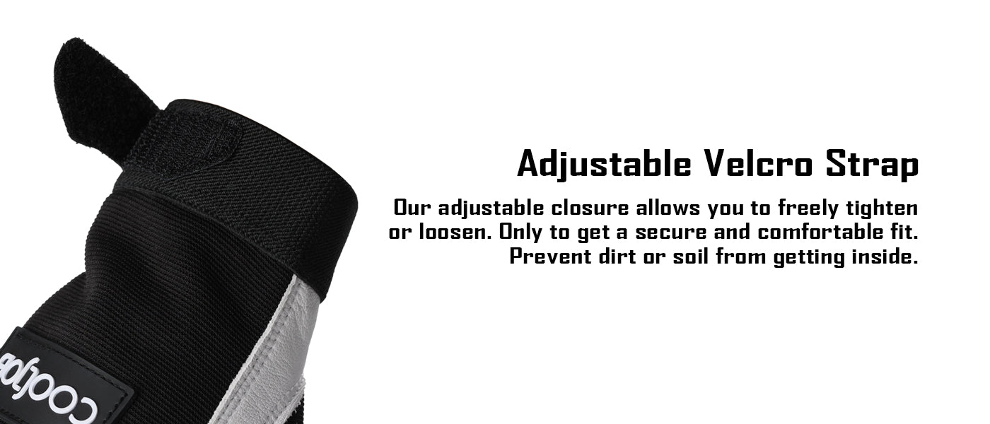 COOLJOB Leather Work Gloves with Grip, Thorn Proof, Heat Puncture Resistant Gloves