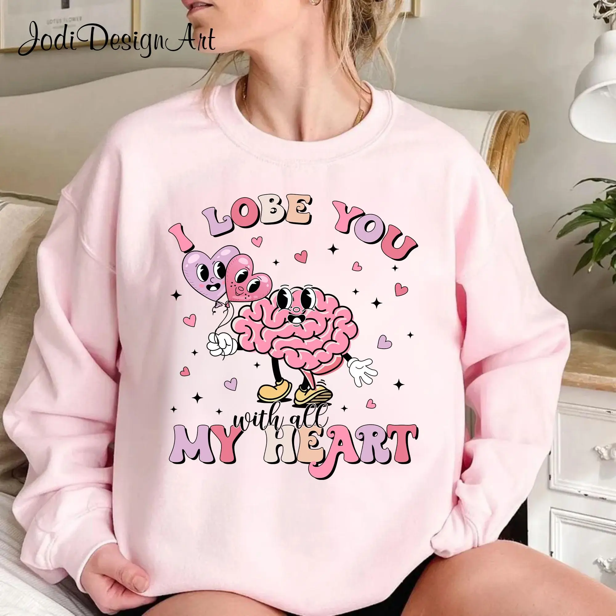 I Lobe You With All My Heart Valentine Neurology Shirt Psychologist Shirt Neuroscience Gift Neurology Nurse Shirt Anatomical Brain Shirt MovieReseaNurse