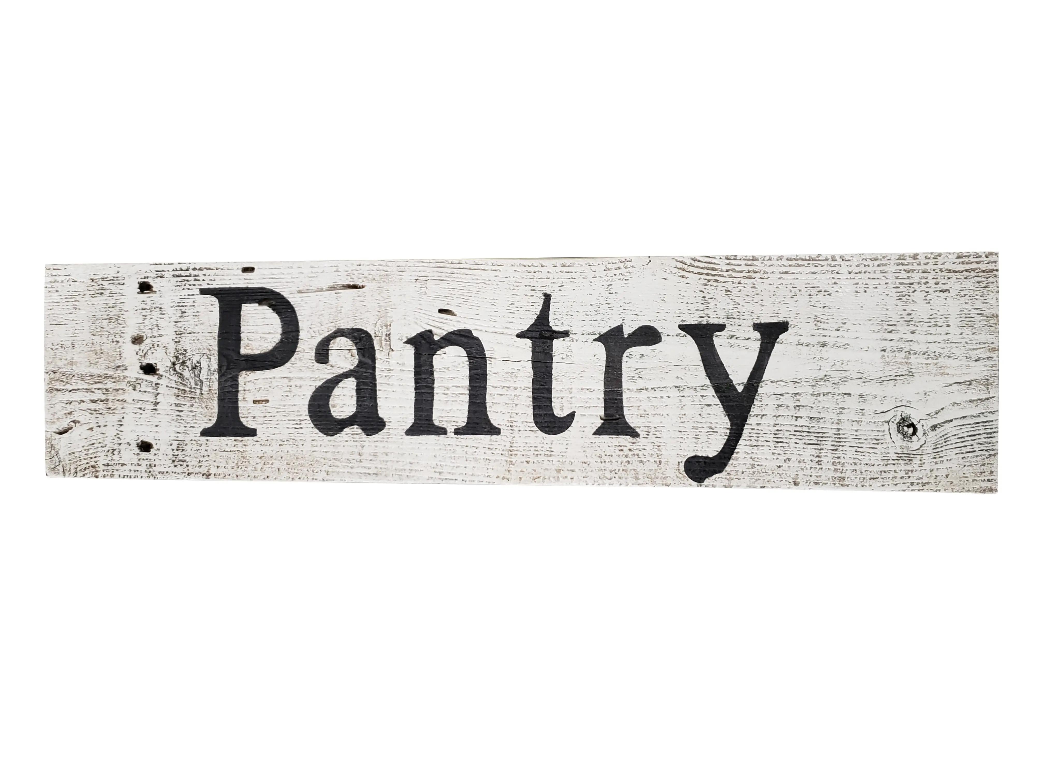Pantry Sign – Rustic Farmhouse Decor Sign -Fixer Upper Style (Pantry, Whitewash/Black) Gift Kitchen