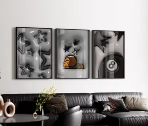 Set Of 3 HypeBeast Room Decor, Cool Wall Art Set, Hypebast kaws Poster, 3D Wall Art Bundle, HypeBeast Wall Art, Trendy,  38 #170