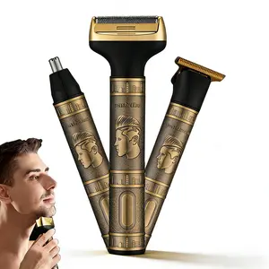 Electric Hair Shaver, 1 Set Electric Razor with Tool Accessories, Nose Hair Trimmer, Multifunctional Electric Razor, Men's Grooming Hair Tool, Waterproof Shaver Kit, USB Rechargeable Shaver