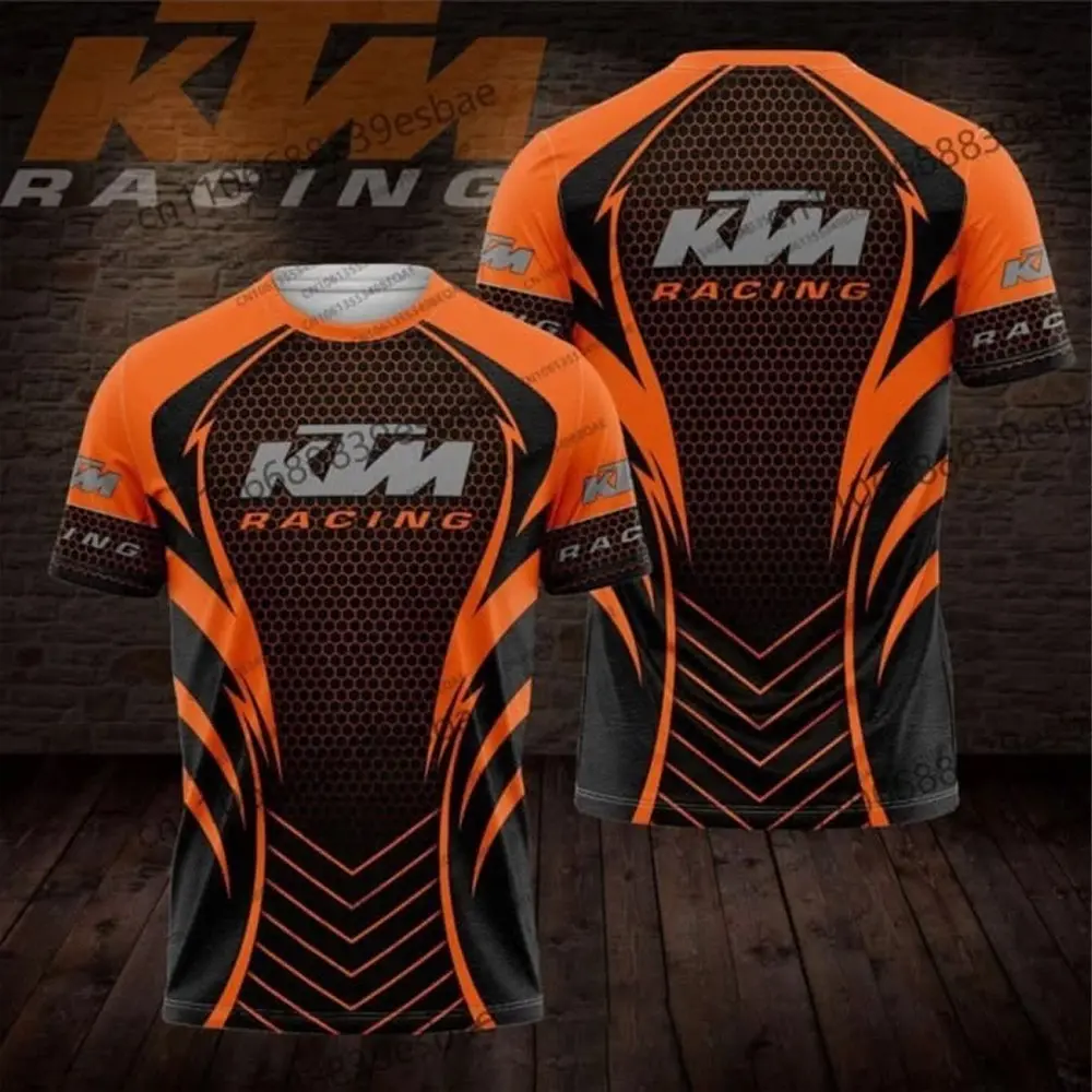 KTM #5 Motorsport Racing 3D Jersey Shirt for Men Women, Performance Athletic Tee, Breathable Sports Jersey, Speed Racing Graphic Shirt, Lightweight Crew Neck Casual Racing Fan Apparel
