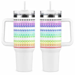 Hidden Message Tumbler Cup With Handle 40oz