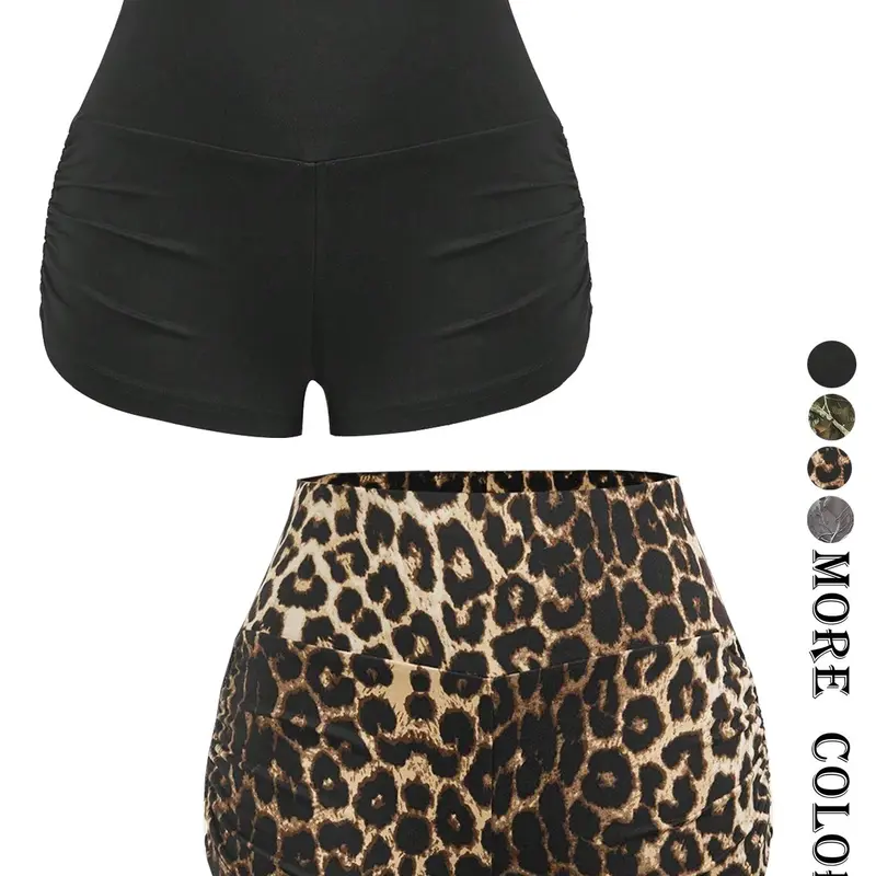 Women's Plain, Camo, Striped, Forest Print Shorts Summer Casual, Casual Comfy Breathable Shorts for Daily Wear, Ladies Bottoms for All Seasons
