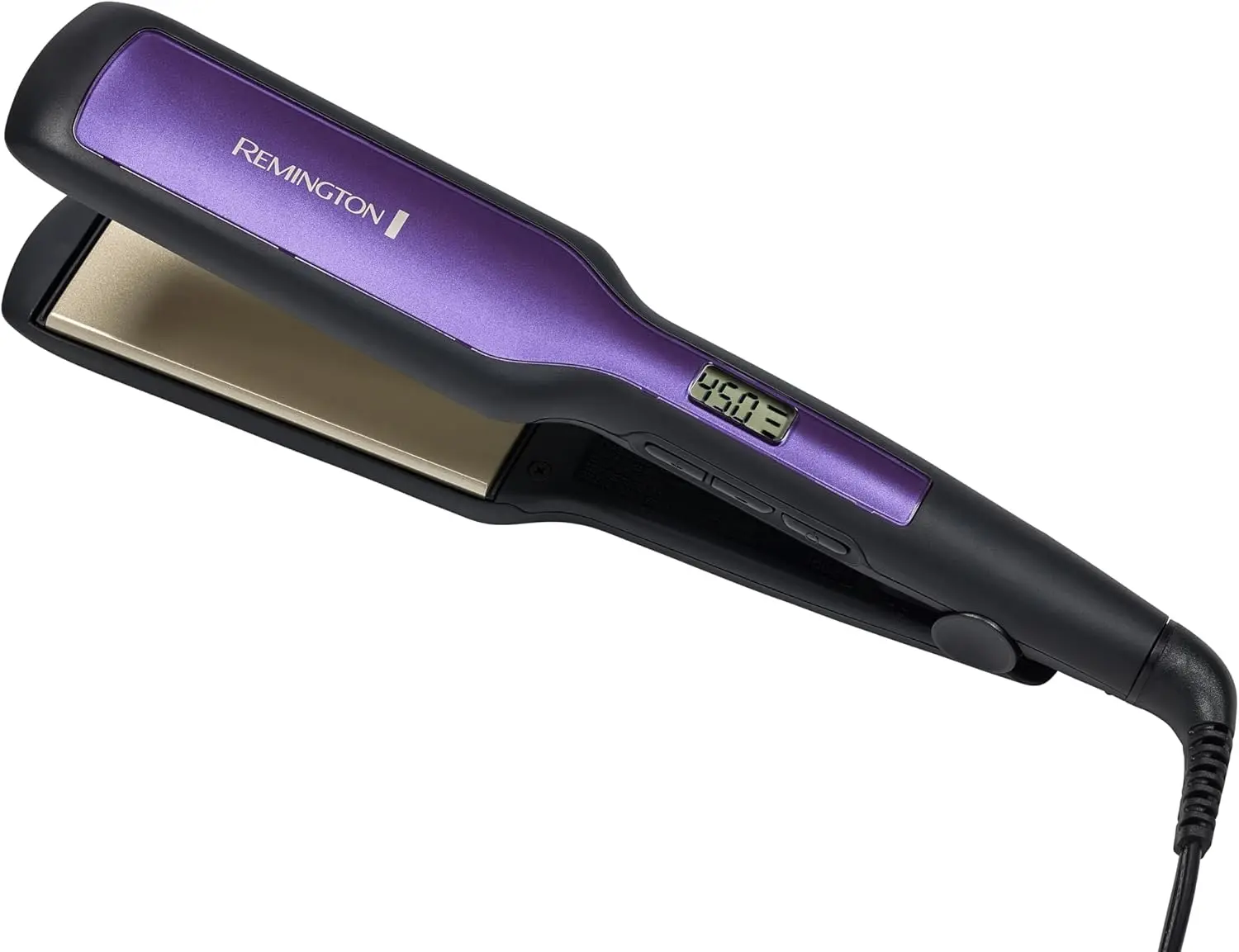 Remington 1 3/4" Flat Iron, Hair Straightener with Anti-Static Technology | 30-Second Heat Up, 60 Minute Auto Shut-Off, 30% Longer Plates, Titanium + Ceramic Coating, Reduces Frizz for Sleek Styling