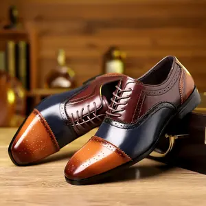 MEN'S PREMIUM CAP TOE BROOKE OXFORD SHOES - Stylish, comfortable and durable - Breathable, non-slip, slip-resistant - Suitable for business offices, all seasons