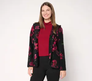 Susan Graver Weekend Petite Knit Boucle Jacket in Prints & Solids