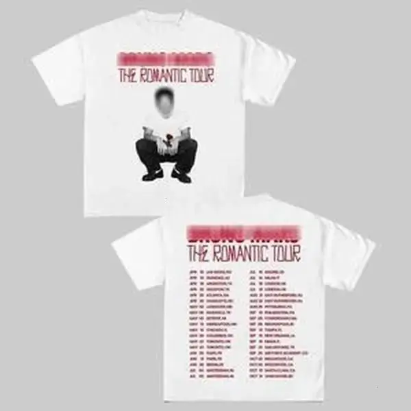 The Romantic Tour T-Shirt Mars 2026 New Album Tee Unisex Y2K Cotton Graphic Shirt R&B Music Merch Concert Outfit Casual Fan Apparel Womenswear Top