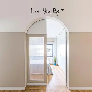 Love You Bye  Signs,21.6" Hanging Hallway Wall Art Decor, Modern Home Decor, Express Love and Warm Family Sign for Your Family Lover Wife Husband Hallway Entryway Wall Art Decor with Glue Point