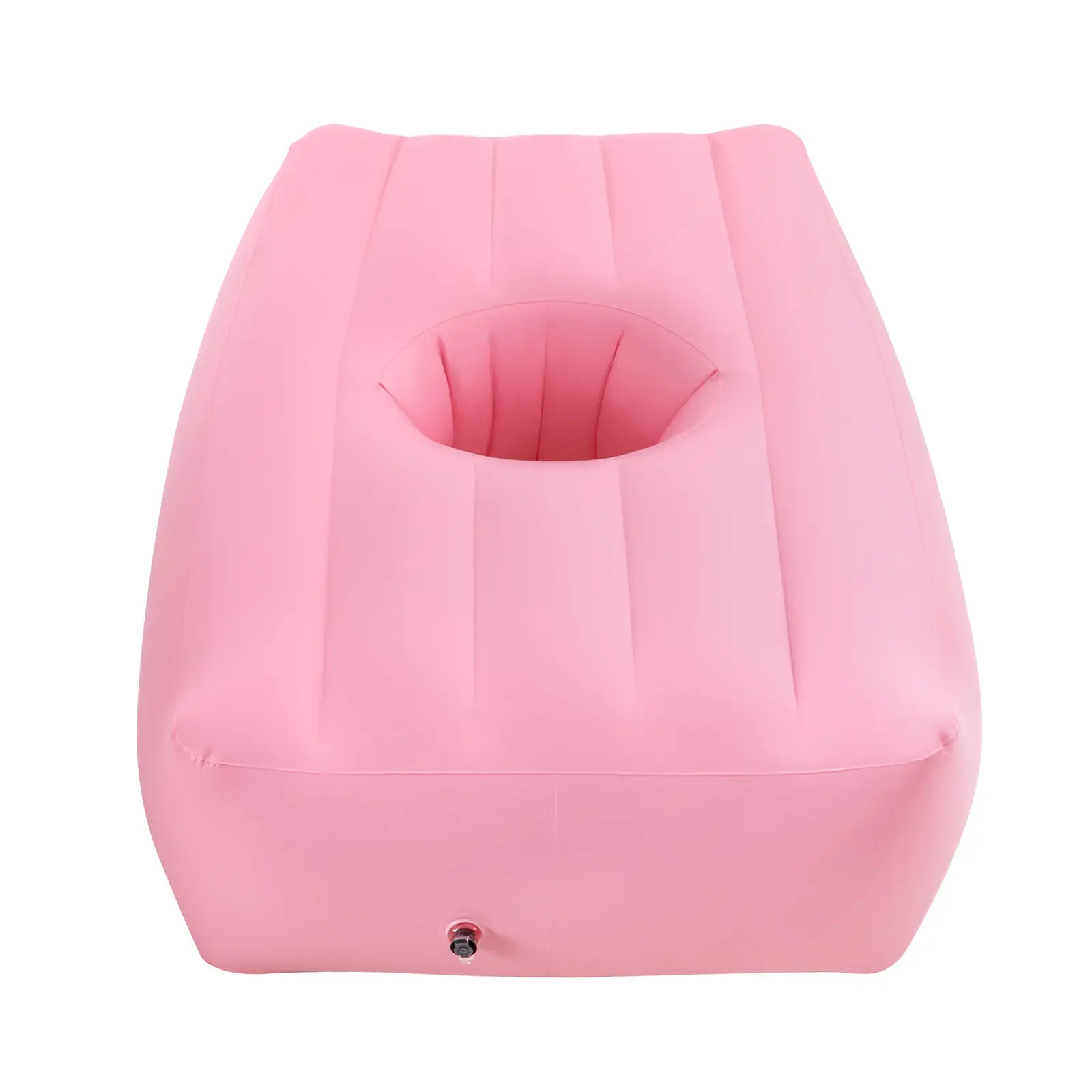 Ergonomic PVC Inflatable Airbed with Central Hole & Electric Pump, Post-Surgery Recovery Mattress for Hip Pressure Relief & Circulation, 72x40in Portable Camping Accessory Guest Bed, Father-Son Grad Gift with Quick Inflation
