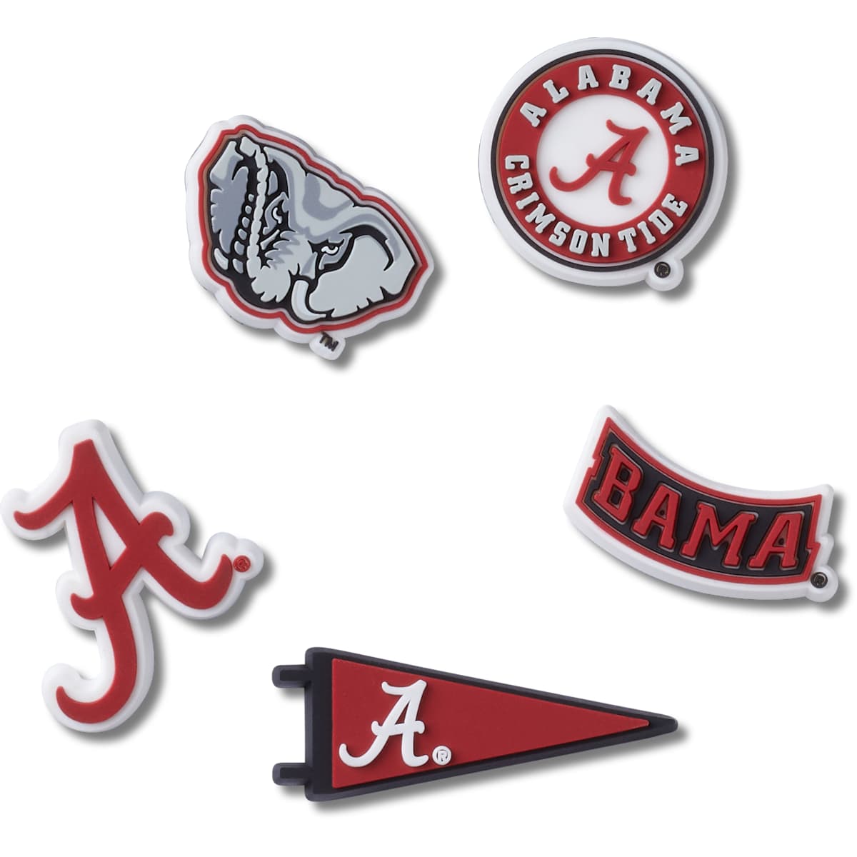 Crocs Jibbitz University of Alabama Sports Shoe Charms 5-Pack