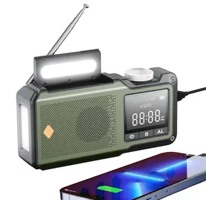 10000mAh Portable Survival Emergency Weather Radio,Hand-Crank/Solar/USB Charging,NOAA/AM/FM,LED Flashlight and Reading Lamp,SOS Alarm & Flashlight Portable