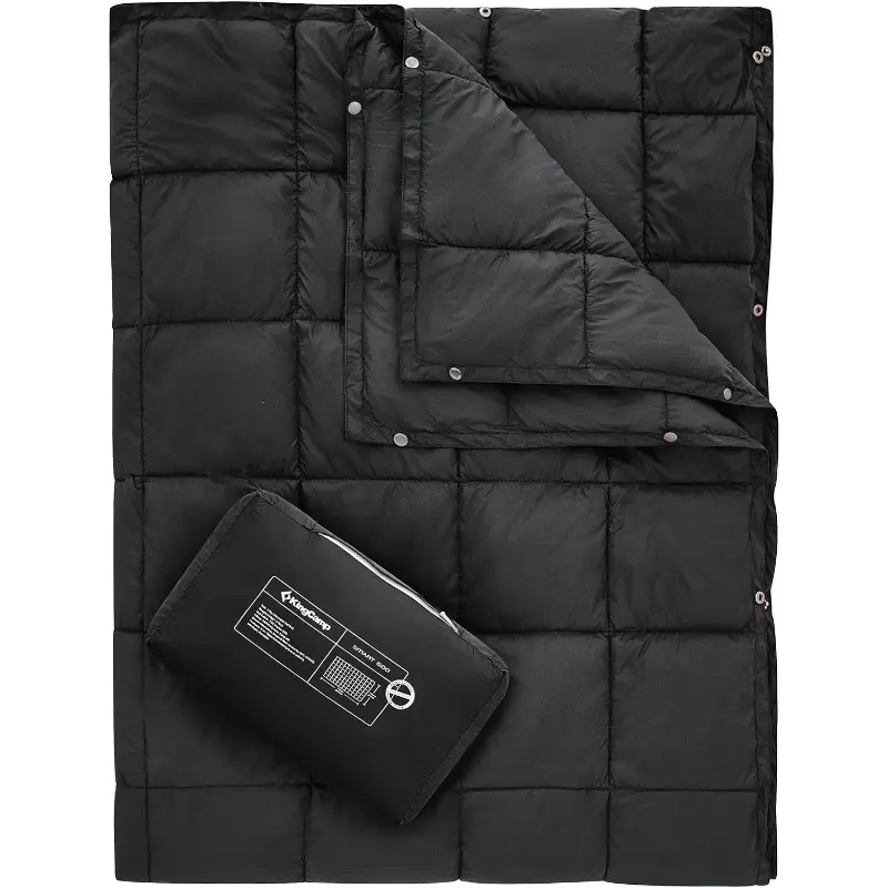 KingCamp Ultra-Lightweight Insulating Puffy Camping Blanket with Quick-Snap Buttons - Compact Outdoor Gear for Camping, Travel