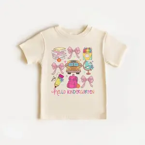 Kindergarten Coquette Pastel School Shirt, Girly First Day of Kindergarten, Back to School Shirt, First Day School Photo Shirt western  outfits