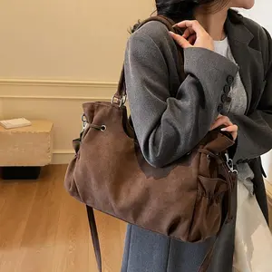 2026 New Design Lazy Style Tote Bag Women's Fashion Casual Hobo Bag Soft Leather Large Capacity Versatile Shoulder Crossbody Purse