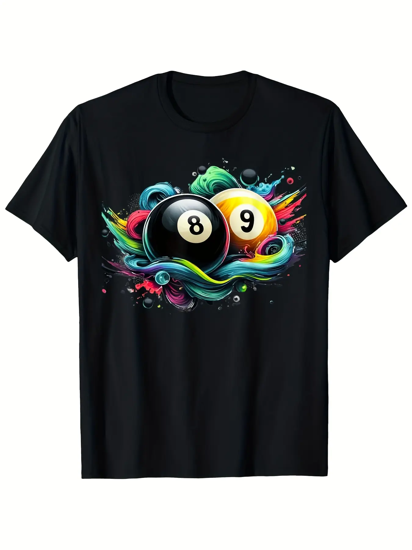 Men's Vintage Billiards Pool Player 8 Ball  9 Ball unisex soft cotton short sleeve t shirt, vintage graphic casual tee for men women teens, perfect birthday holiday gift for camping travel gym daily street  wear