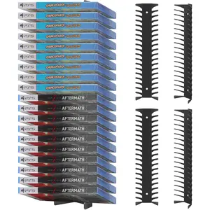 4 Pack Wall Mount DVD Storage Shelf for , CD & Video Game Case - Heavy-Duty Metal CD Rack for PS5 PS4 Xbox Switch - Floating DVD Media Storage Holder & Game Organizer for Gaming Room, Holds 76 Discs