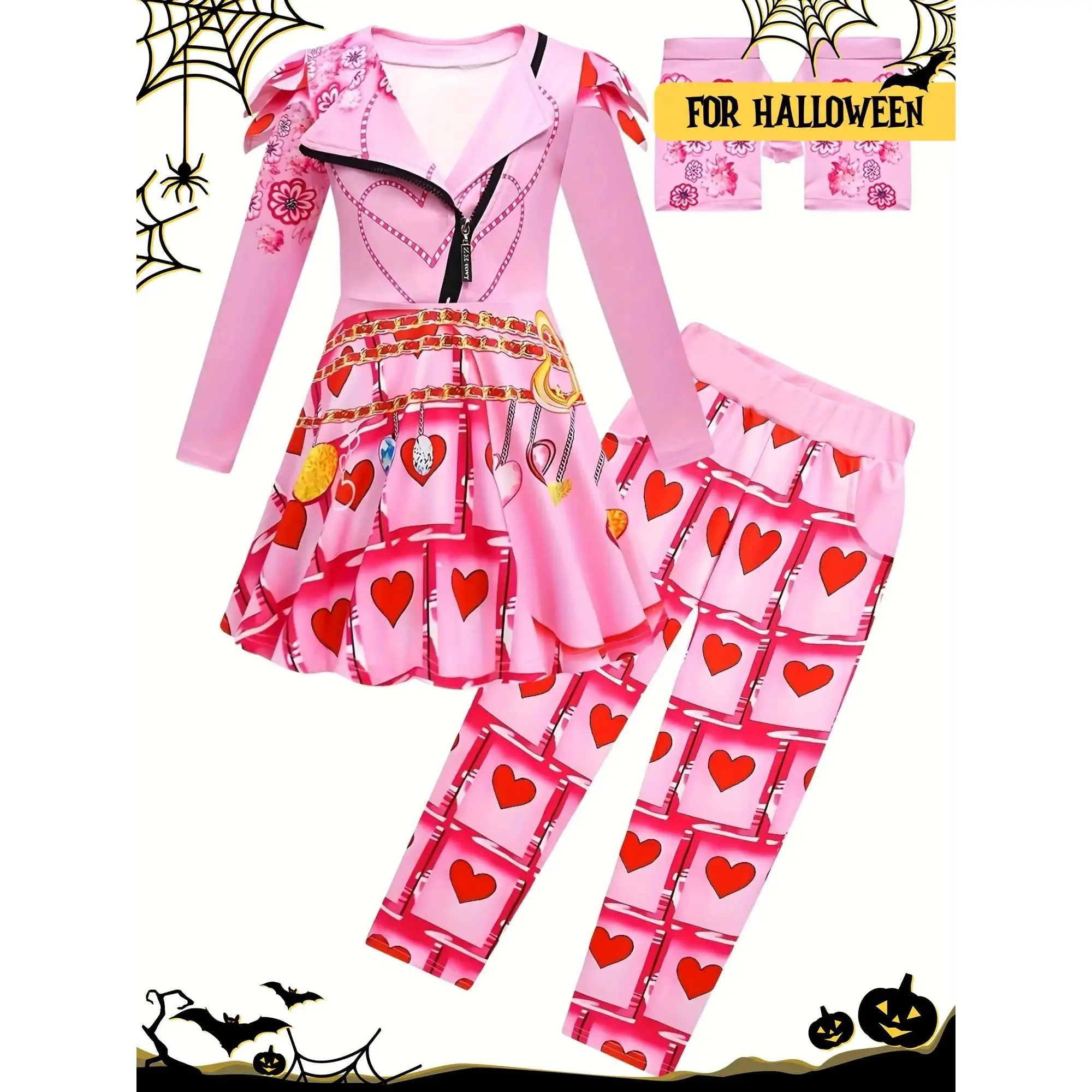 New Halloween Descendants 4: The Rise of the Villains Dress + Pants Set for Girls