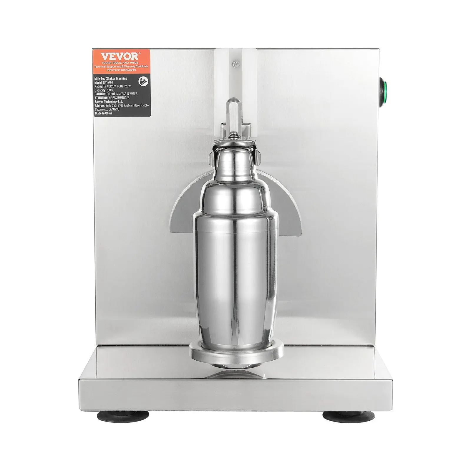 Spring new arrivals Milkshake Maker Machine, 120W Commercial Milk Tea Shaker Machine, Single Head Milk Shake Mixer Machine, 0-180s Adjustable Milkshake Blender, with 750 ml Stainless Steel Cup, for Milk Tea Store