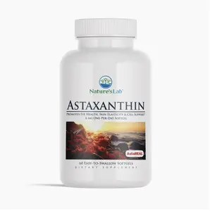 Nature's Lab AstaREAL Astaxanthin 6mg – Max Strength Patented Astaxanthin, World's Most Studied Brand – 60 Softgels Supplement Healthcare