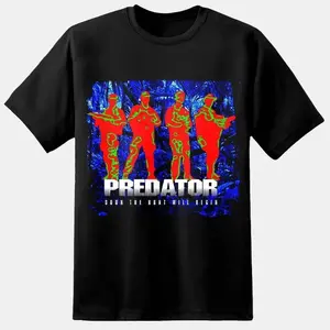 Predator Movie Thermal Men and Women T-Shirt, Retro Predator Vintage Style Unisex Shirt All Sizes, Predator Movie Gift For Fans Tee