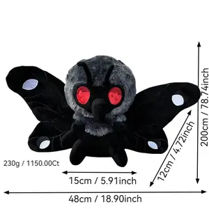 Poodle Moth Plush Toy, Cute Fluffy Insect Doll, Soft Stuffed Animal