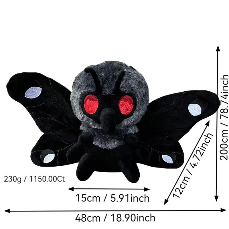 Poodle Moth Plush Toy, Cute Fluffy Insect Doll, Soft Stuffed Animal