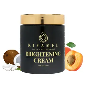 Kiyamel Organic Brightening Cream with Licorice, Bearberry, Niacinamide, Alpha Arbutin, and Lemon Peel Bioferment G for Visible Skin Brightening Oil Skincare