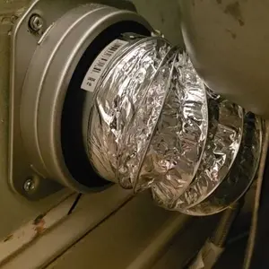 Magnetic Dryer Vent Connector Kit DV180 Airtight Seal Dryer Vent Hose Coupling Exhaust Hose with 2.6ft 4" Duct and two Clamps magnetic  dryer  vent