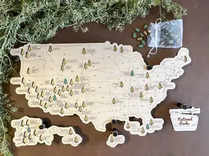 NATIONAL PARKS- FLOATING  Bucket List Travel Map, National Parks Bucket List, National Parks Gift