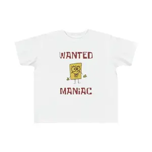 Kids Spongebob Wanted Funny Cartoon Graphic Casual Tee