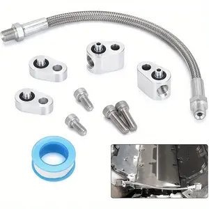 LS Throttle Body Bypass Steel Braided Hose Kit Coolant Crossover Steam Tube LSX LS1 LM7 LR4 LQ4 LS6 L59 LQ9 LM4 L33 551694H
