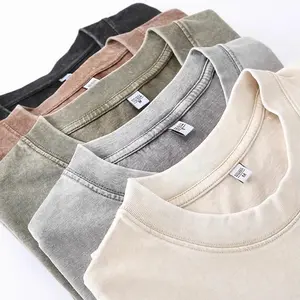 Pack of 4 men’s casual athletic short-sleeve T-shirts, cotton, solid color, washed finish, outdoor sports casual wear, men’s T-shirt, men’s short sleeve, summer clothing, summer short sleeve