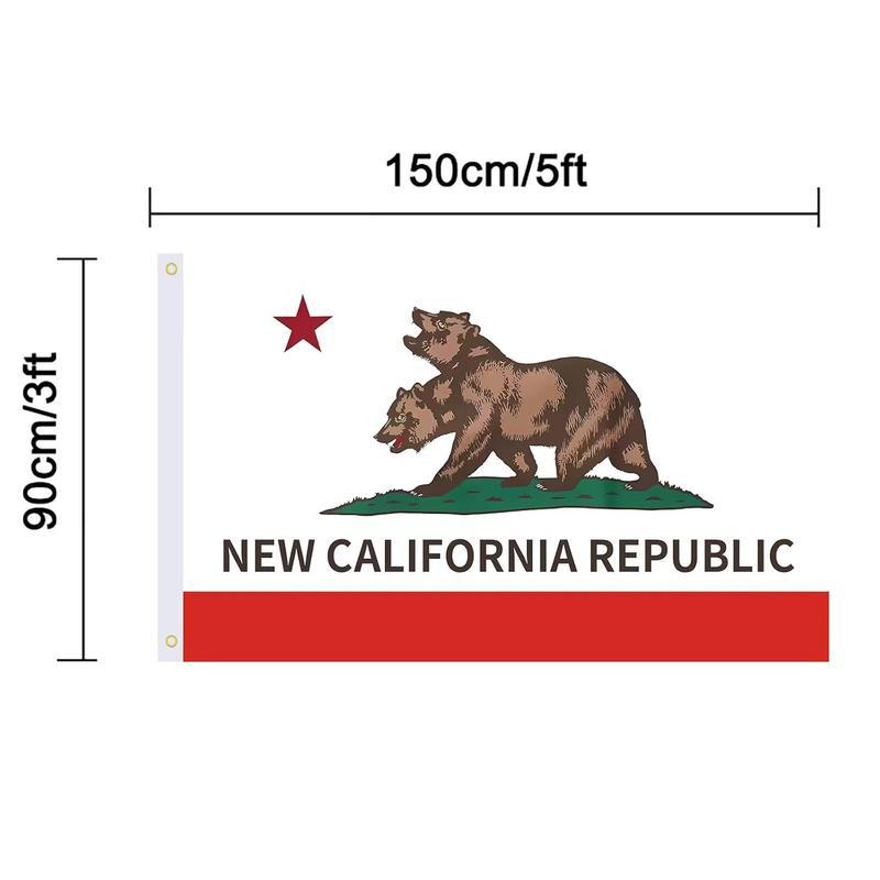 New,2026 3X5 Ft New California Republic Flag Outdoor Indoor,Fallout Ncr Flags For House Home College Dorm