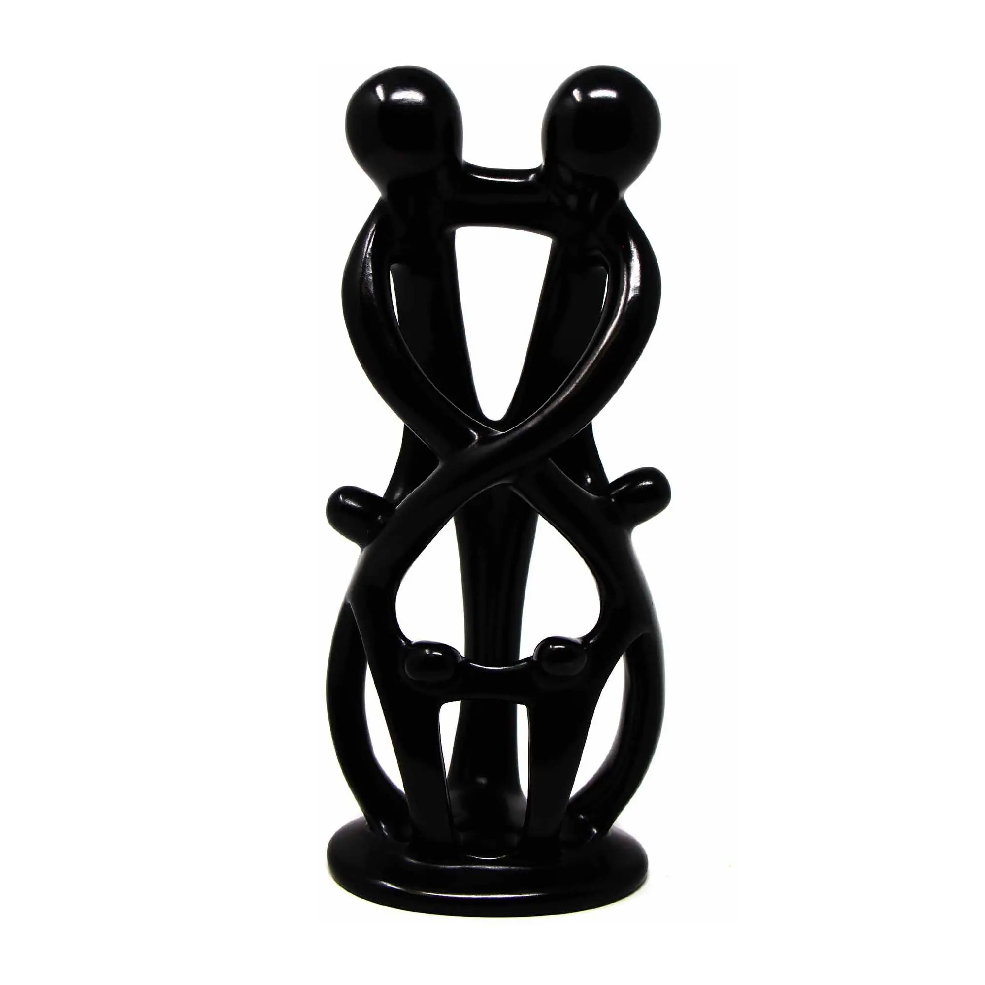 Global Crafts Soapstone Family Sculpture: 10 inch