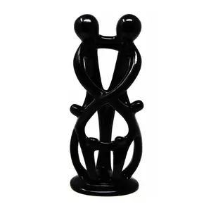 Global Crafts Soapstone Family Sculpture: 10 inch