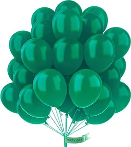 PartyWoo Dark Green Balloons 50 pcs 12 Inch Pearl Hunter Emerald Forest Green Balloons for Baby Shower Graduation Christmas Jungle Safari Birthday Party Decorations Green-Z01