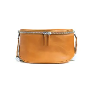 The Waymaker Leather Crossbody Bag by Andar – Slim Crossbody Chest Bag for Women | Premium Full-Grain Leather Everyday Carry Bag