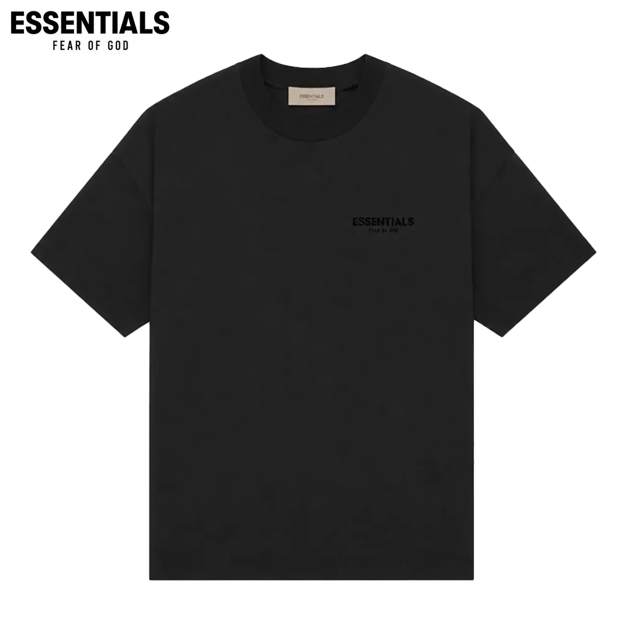 Fear of God Essentials Logo T-Shirt Oversized Relaxed Fit Short Sleeve Crew Neck Tee Minimalist Casual Streetwear Everyday Top
