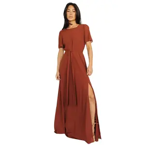 Naomi Short Sleeve Maxi Dress | Cinnamon