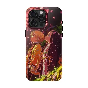 Demon Slayer Phone Case Zenitsu and Nezuko Kamado Anime Phone Case, Themed Phone Case Premium Matte Texture, Protection, Shockproof,  Anti-Fingerprint For IPhone 17-12, Pro Max, Pro Plus, and Samsung S25-22 Protection Safety