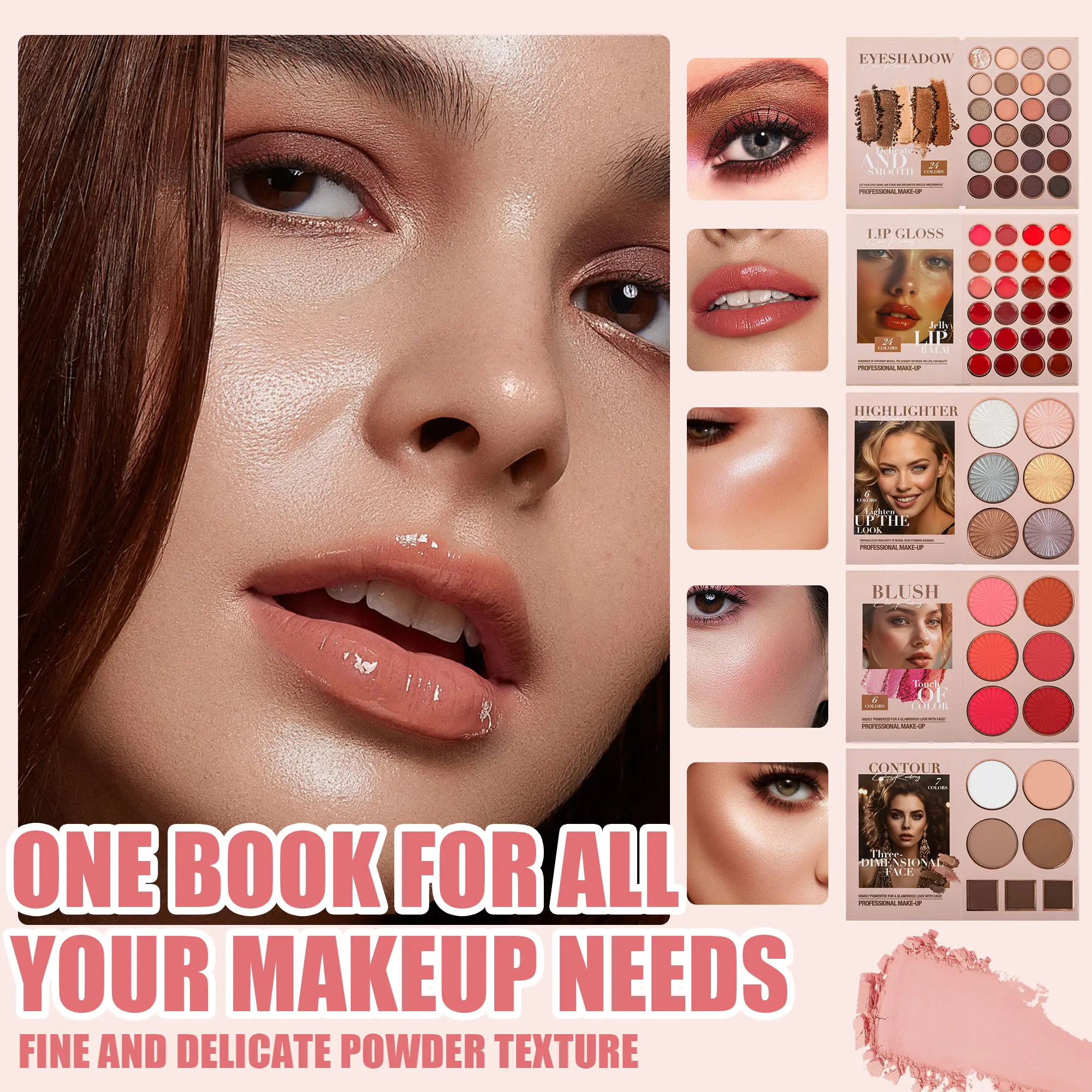 5/4-Layer Makeup Book Palette – 67 Color | Eyeshadow, Blush