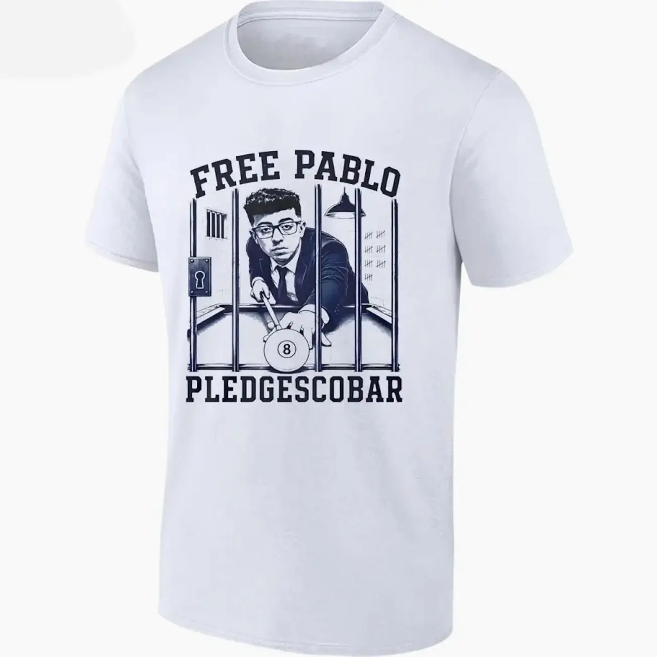 Free Pablo Pledgescobar 8 Ball Prison shirt LLZ