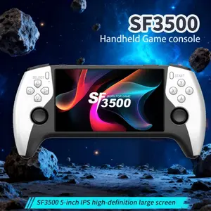 SF3500 Retro Game Console-Handheld Game Console with HD 5.5-inch IPS Screen Classic Video Games Supports TV Connection,14+ Emulators & 5-Hour Battery Life, Rechargeable Portable Console