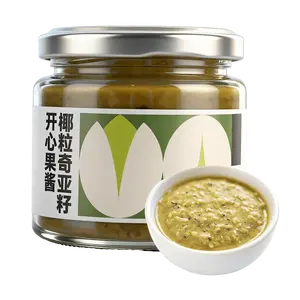 XIACHUFANG Coconut Chia Seed Pistachio Spread 130g - Gourmet Bread Jam, Baking Topping, Yogurt & Ice Cream Sauce