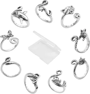 Crochet Rings for Finger Crocheting Adjustable Crochet Tension Ring for Finger Crochet Finger Guard Ring Knitting Yarn Tension Ring for Women