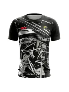 New Summer UFC Brand Men's T-Shirt, 3D Printed Fashionable Crew Neck Mesh Balloon Shirt, Summer Outdoor Casual Lightweight Cloth