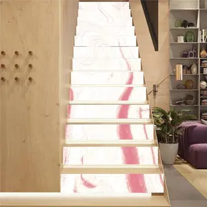 Marble Pattern Stair Sticker, 13pcs/set Waterproof Self Adhesive Stair Sticker, Decorative Sticker for Home Living Room Bedroom
